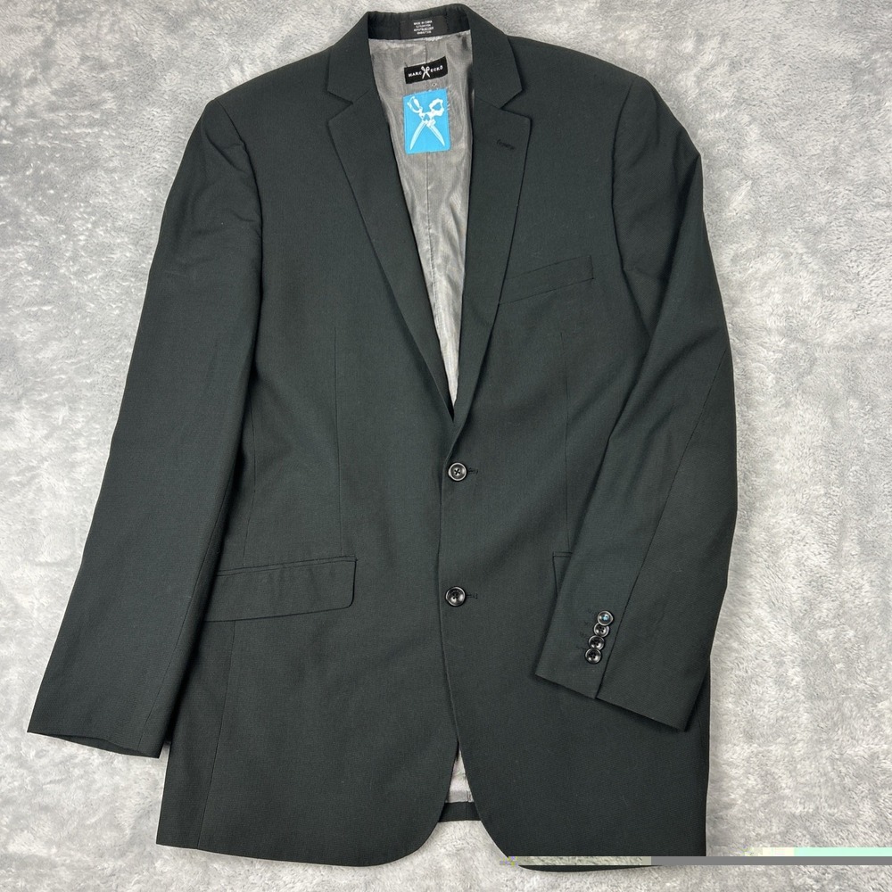 Marc Ecko Cut & Sew Multitask Gray Vegan Wool Sportcoat Jacket Blazer Mens 40L
